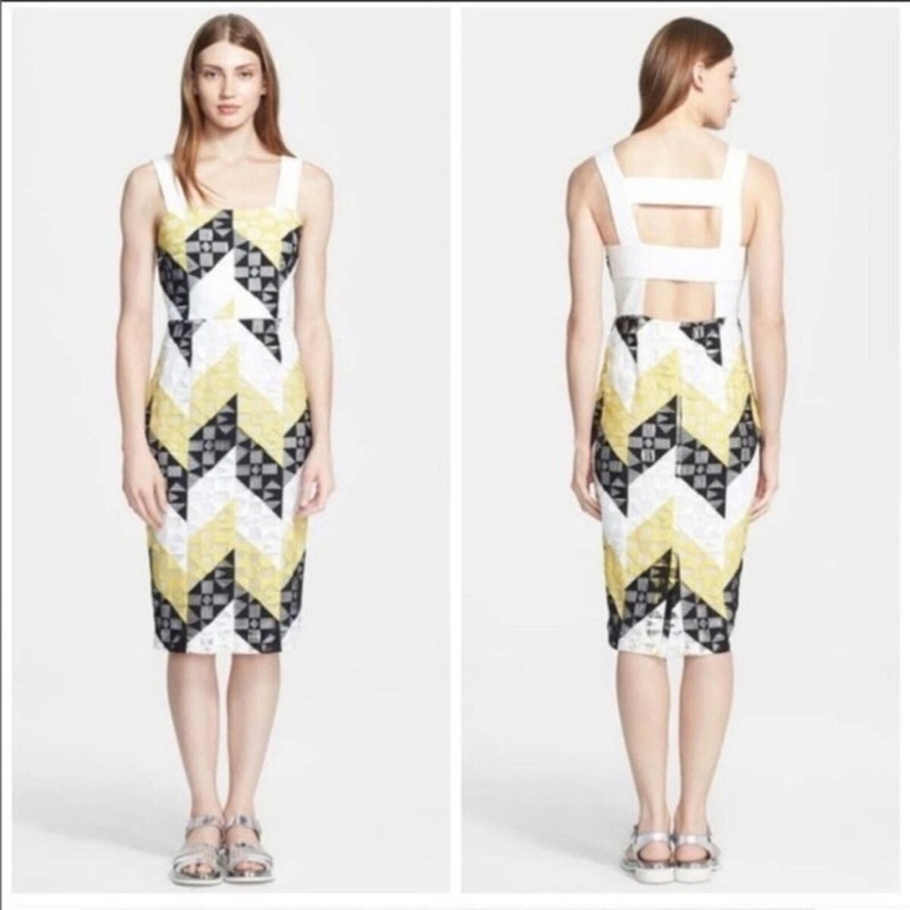 A.L.C midi laser cut dress